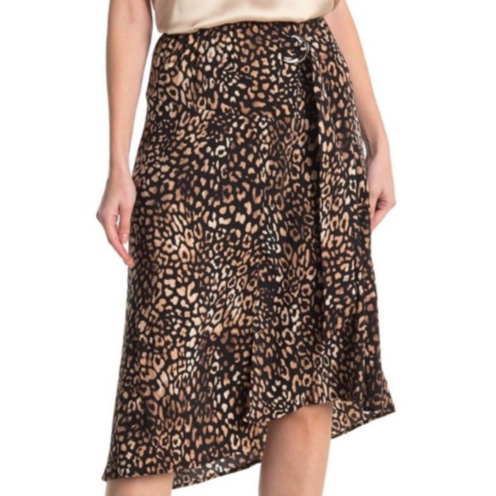 Leopard MIDI Skirt NWT